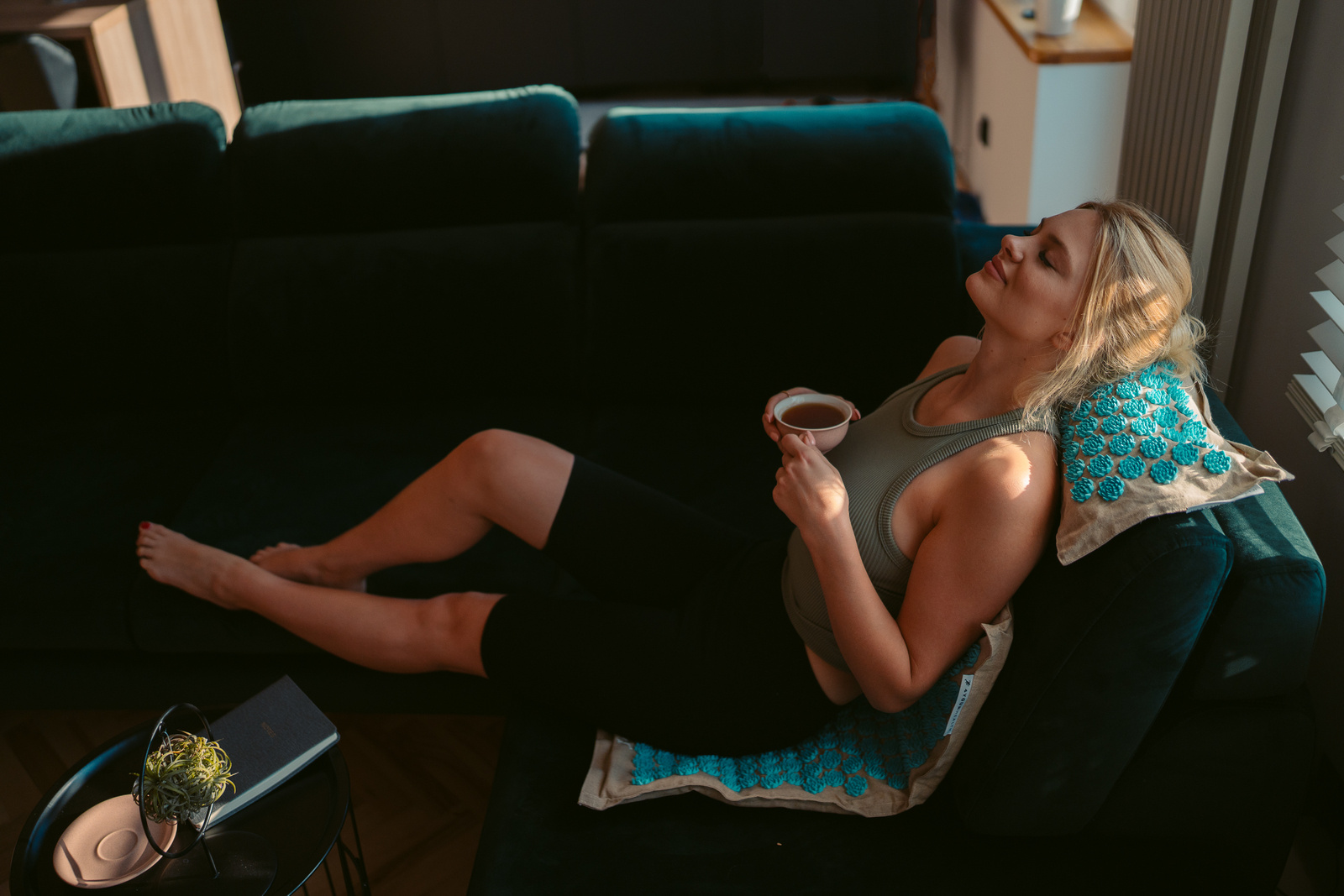 ECO mata do akupresury w domu i na siłowni z torbą i poduszką w zestawie